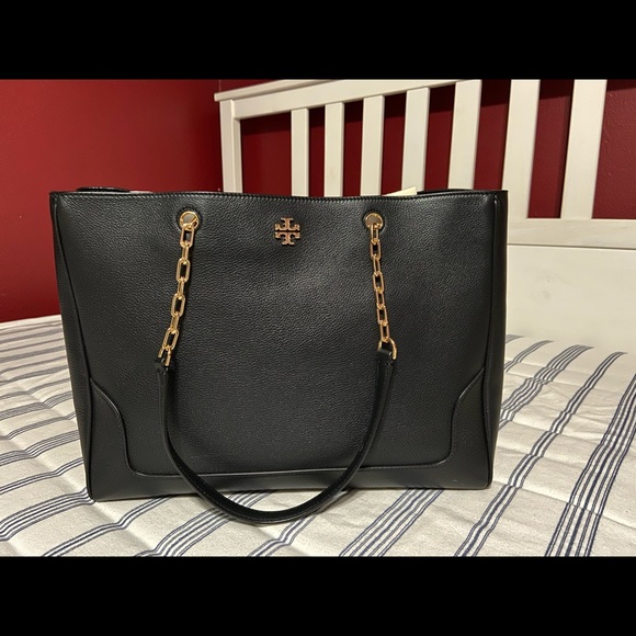 tory burch marsden pebbled leather tote